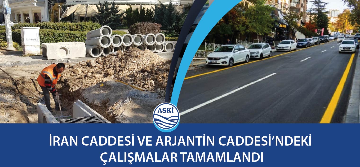 İRAN CADDESİ VE ARJANTİN CADDESİ'NDEKİ ÇALIŞMALAR TAMAMLANDI.